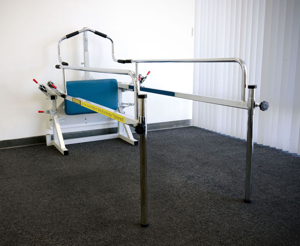 the parallel bars can be used with all Barihab products